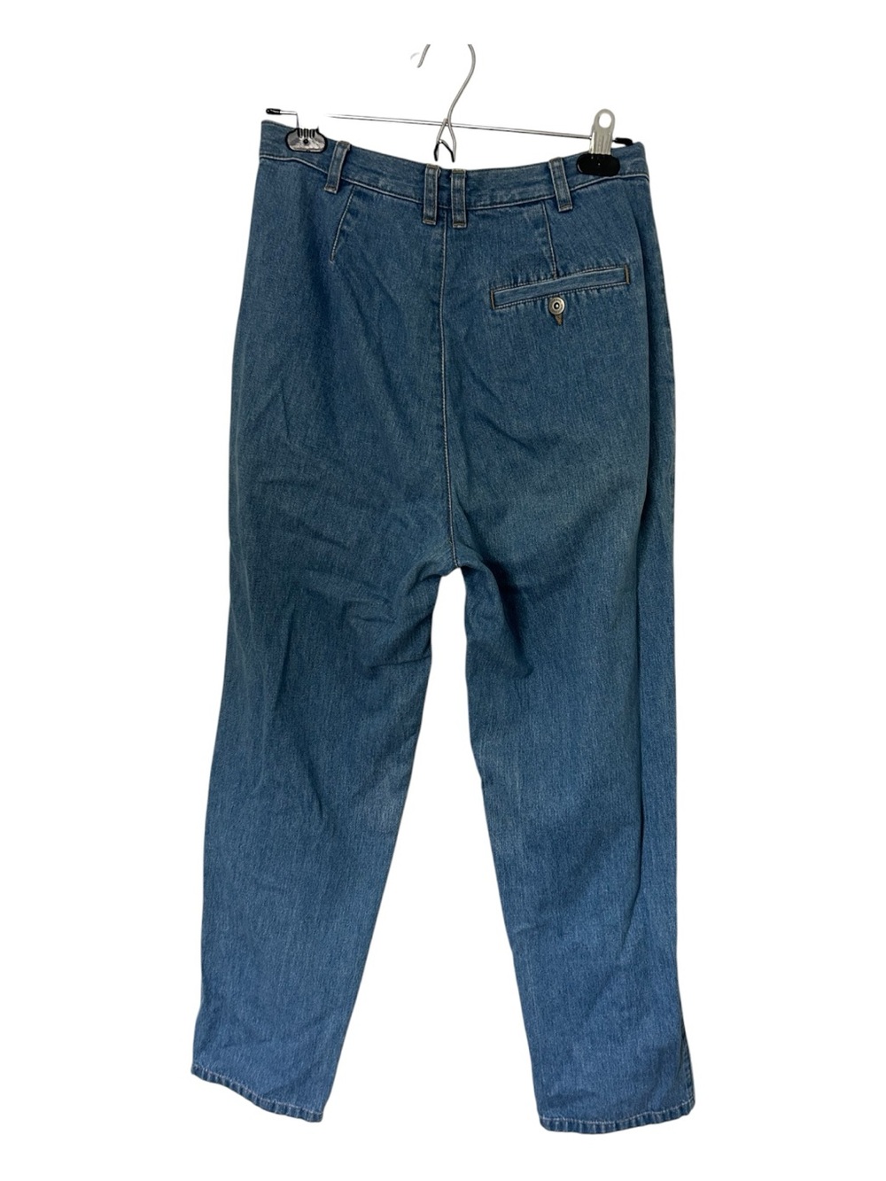 Liz Claiborne Relaxed Fit Pleated Women's Blue Denim Jeans - Picture 2 of 5